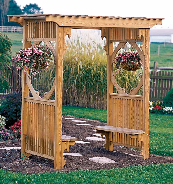 Garden Arbor Plans Pergola Wooden PDF patio furniture ...